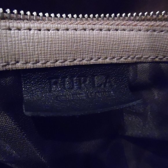 Furla Jucca Small Saffiano Beige Tan Leather Tote Logo Handbag Purse Bag - Picture 10 of 13